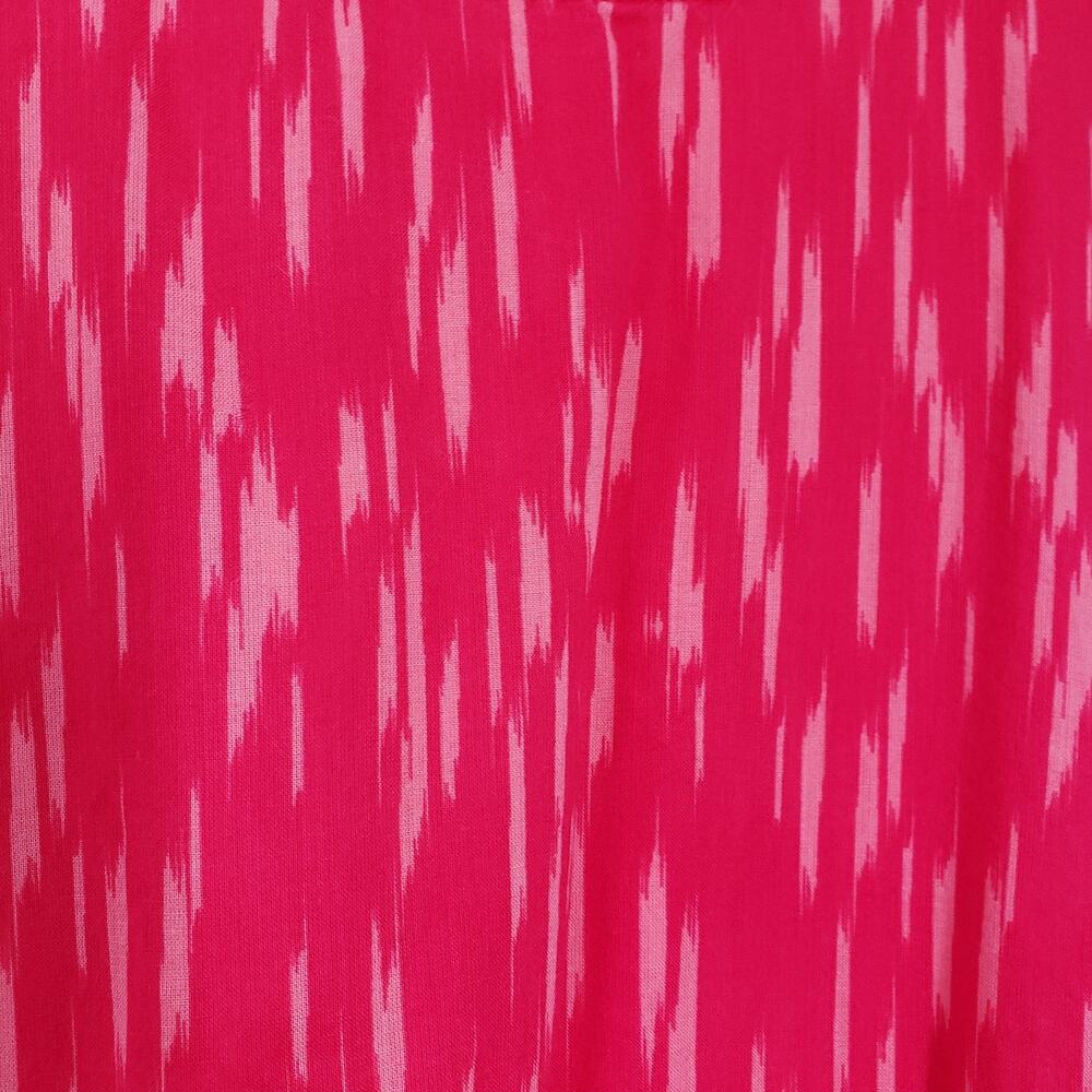 Old Navy Top Womens XXL Pink Cotton Lightweight Preppy Colorful Pattern Bohemian - Picture 13 of 16